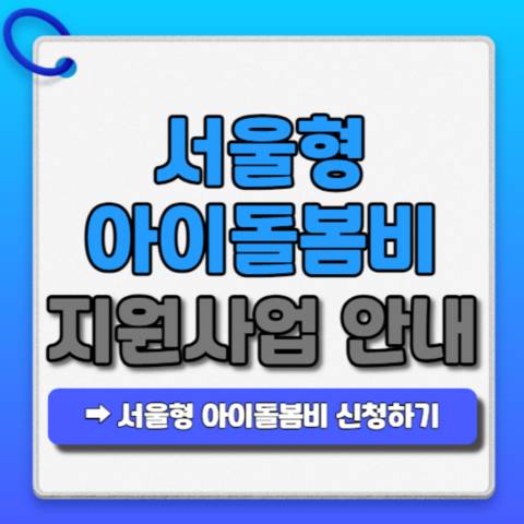 서울형-아이돌봄비-지원사업-안내